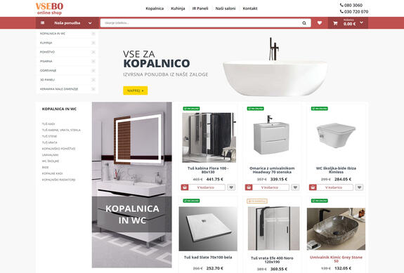 Створення інтернет-магазину сантехніки та меблів для словенського ринку, портфоліо SPRAVA agency
