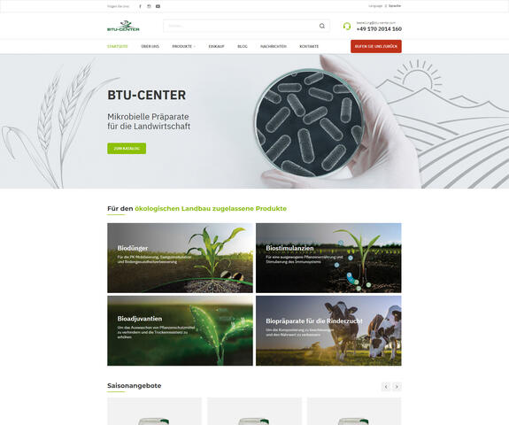 Розробка сайту-каталогу BTU-CENTER для європейського ринку, SPRAVA портфоліо